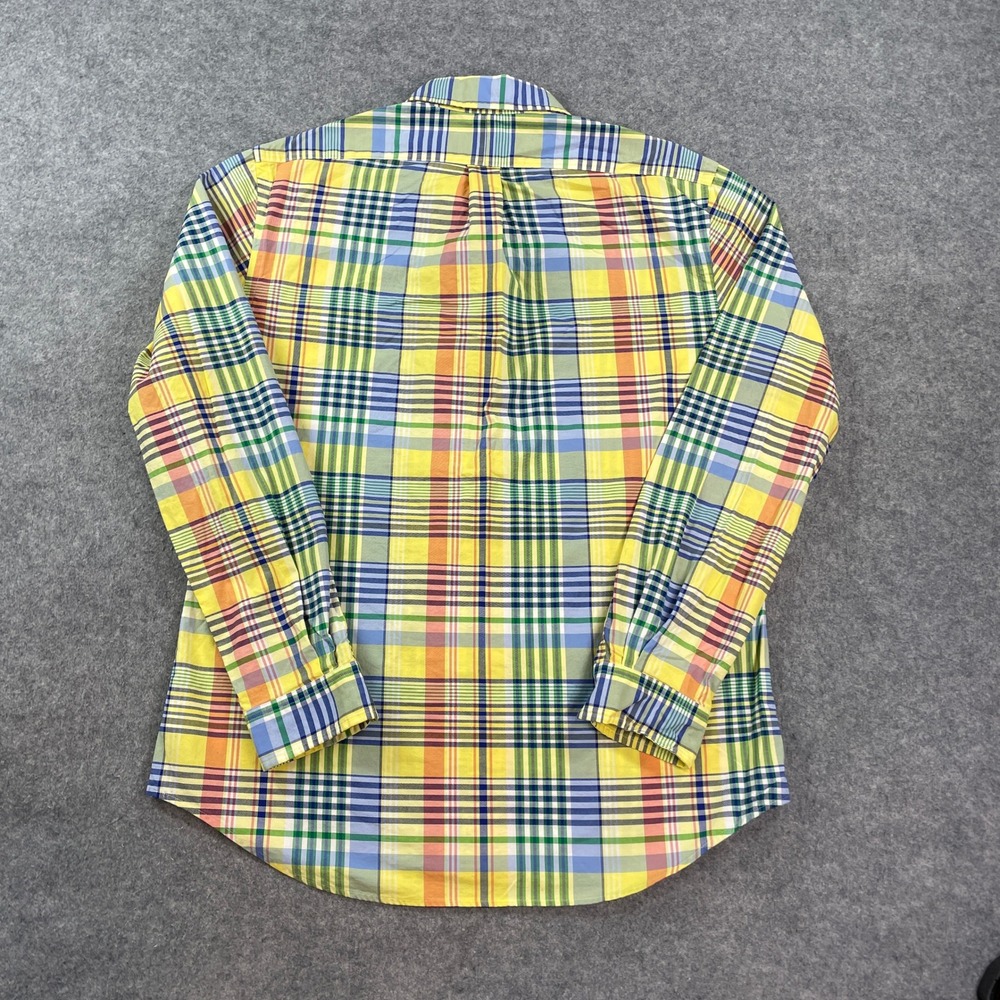 Ralph Lauren Mens Shirt XL Multi-color Plaid Stretch Long Sleeve Slim Fit - Picture 4 of 12